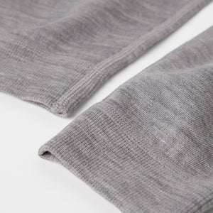 Terry Wool Grey Kids Thermal Leggings from the Polarn O. Pyret outerwear collection. Made using ethically sourced materials.