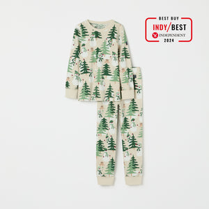 Nordic Forest Print Kids Pyjamas