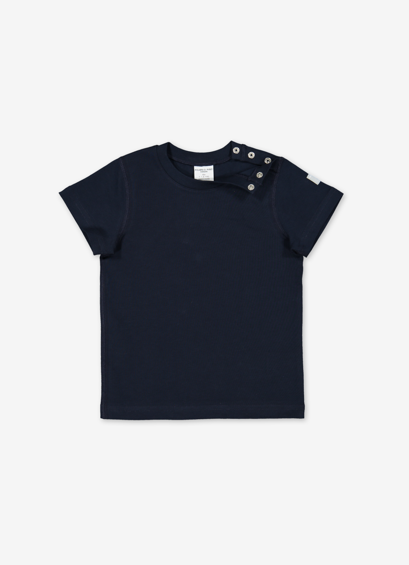 navy blue classic kids t-shirt, ethical organic cotton, polarn o. pyret quality