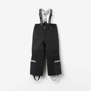 Kids Black Padded Waterproof Trousers from the Polarn O. Pyret outerwear collection. Made using ethically sourced materials.