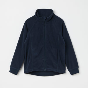 Navy Waterproof Kids Fleece Jacket from the Polarn O. Pyret outerwear collection. Ethically produced kids outerwear.