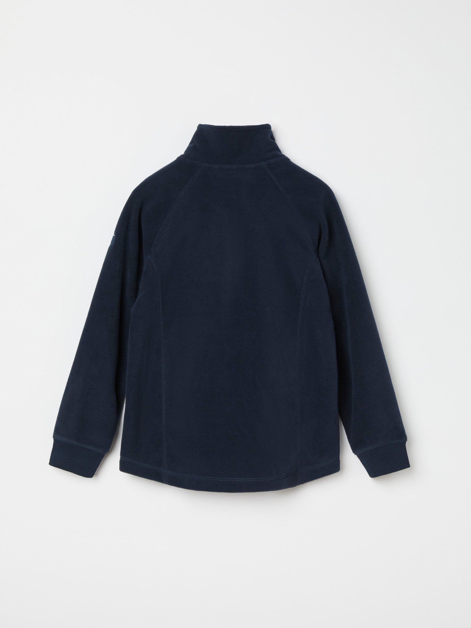 Navy Waterproof Kids Fleece Jacket from the Polarn O. Pyret outerwear collection. Ethically produced kids outerwear.