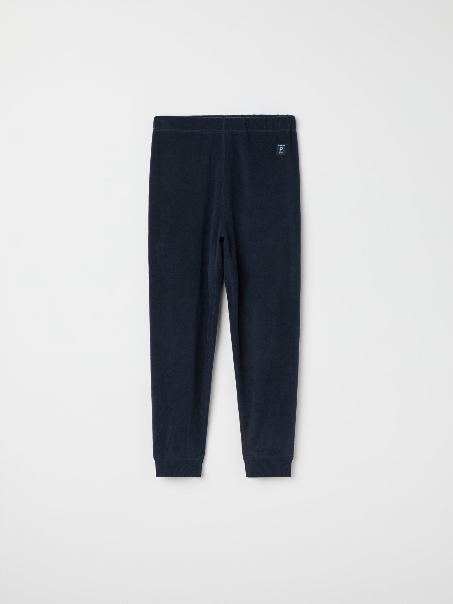 Navy Fleece Kids Thermal Trousers from the Polarn O. Pyret outerwear collection. Made using ethically sourced materials.