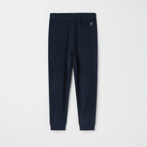 Navy Fleece Kids Thermal Trousers from the Polarn O. Pyret outerwear collection. Made using ethically sourced materials.