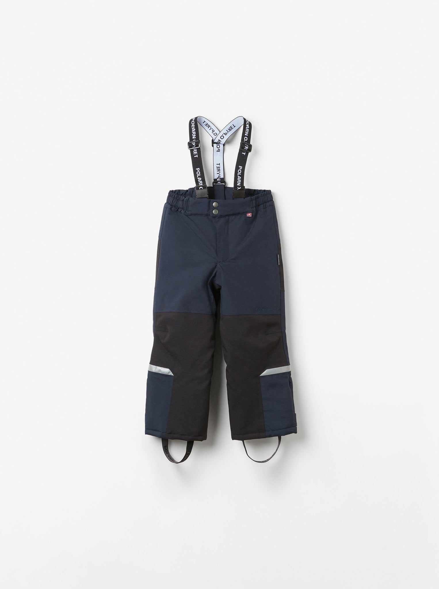 Kids Navy Padded Waterproof Trousers from the Polarn O. Pyret outerwear collection. Ethically produced kids outerwear.