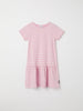 Pink Striped Cotton Kids Dress from the Polarn O. Pyret kidswear collection. Clothes made using sustainably sourced materials.
