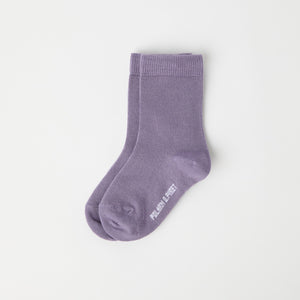 Purple Merino Kids Socks from Polarn O. Pyret kidswear. Clothes made using sustainably sourced materials.