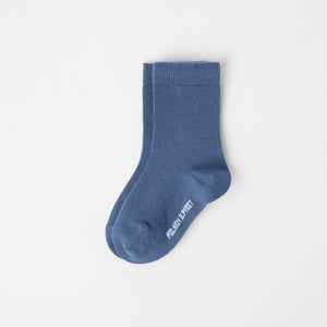 Blue Merino Kids Socks from Polarn O. Pyret kidswear. The best ethical kids clothes