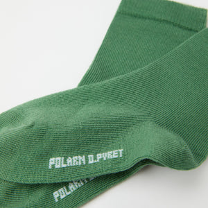 Green Merino Kids Socks from Polarn O. Pyret kidswear. Ethically produced kids clothing.