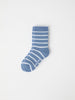 Blue Terry Merino Kids Socks from Polarn O. Pyret kidswear. Nordic kids clothes made from sustainable sources.