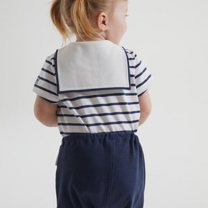 Breton Stripe Short Sleeve Babygrow 1-2m / 56