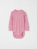 Pink Thermal Merino Wool Babygrow from the Polarn O. Pyret kidswear collection. The best ethical kids outerwear.