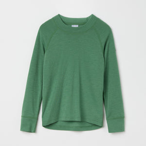 Green Thermal Merino Kids Top from the Polarn O. Pyret kidswear collection. Ethically produced kids outerwear.