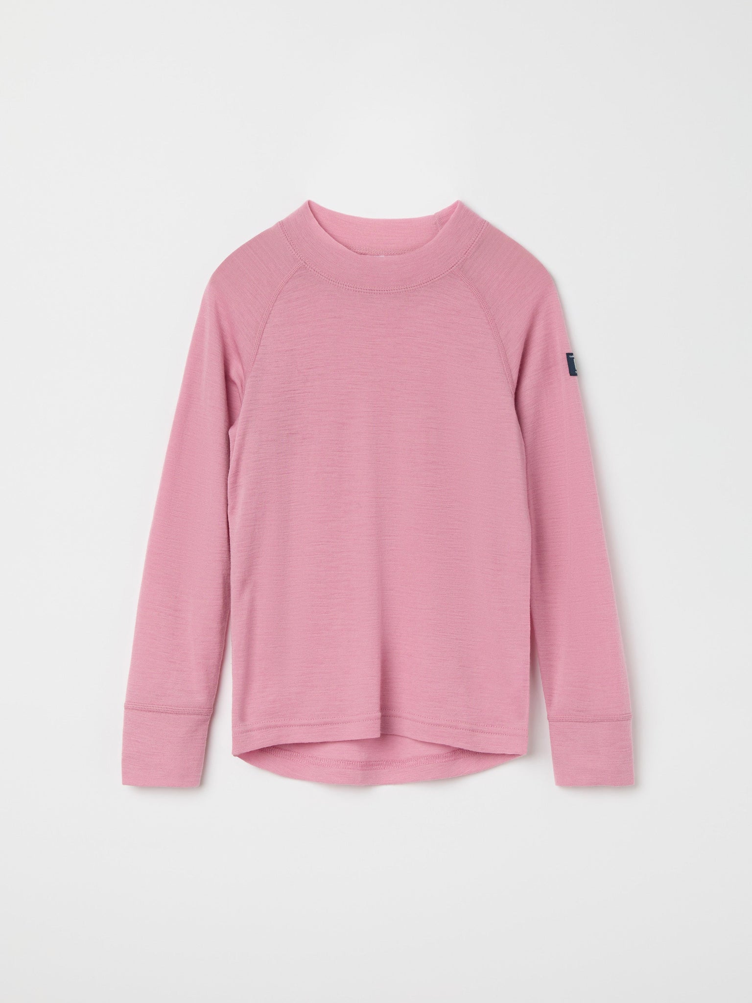 Pink Thermal Merino Kids Top from the Polarn O. Pyret kidswear collection. Quality kids clothing made to last.