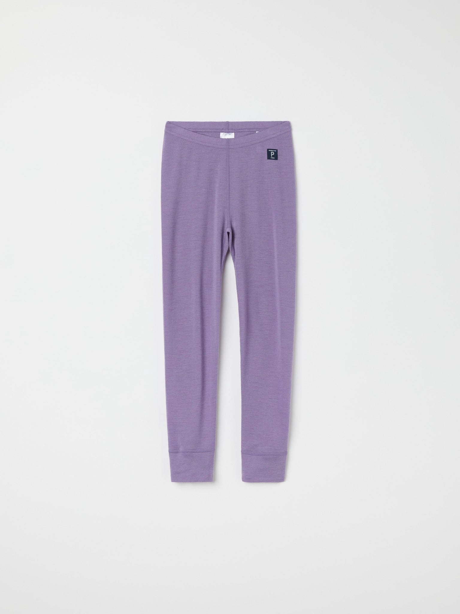 Purple Thermal Merino Kids Leggings from the Polarn O. Pyret kidswear collection. Made using ethically sourced materials.