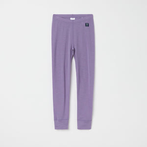 Purple Thermal Merino Kids Leggings from the Polarn O. Pyret kidswear collection. Made using ethically sourced materials.