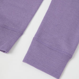 Purple Thermal Merino Kids Leggings from the Polarn O. Pyret kidswear collection. Made using ethically sourced materials.