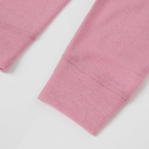 Pink Thermal Merino Kids Leggings from the Polarn O. Pyret kidswear collection. Ethically produced kids outerwear.