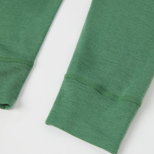 Green Thermal Merino Kids Leggings from the Polarn O. Pyret kidswear collection. Quality kids clothing made to last.