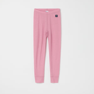 Pink Thermal Merino Kids Leggings from the Polarn O. Pyret kidswear collection. Ethically produced kids outerwear.