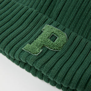 Green Rib Knit Kids Hat from the Polarn O. Pyret kidswear collection. Made using ethically sourced materials.