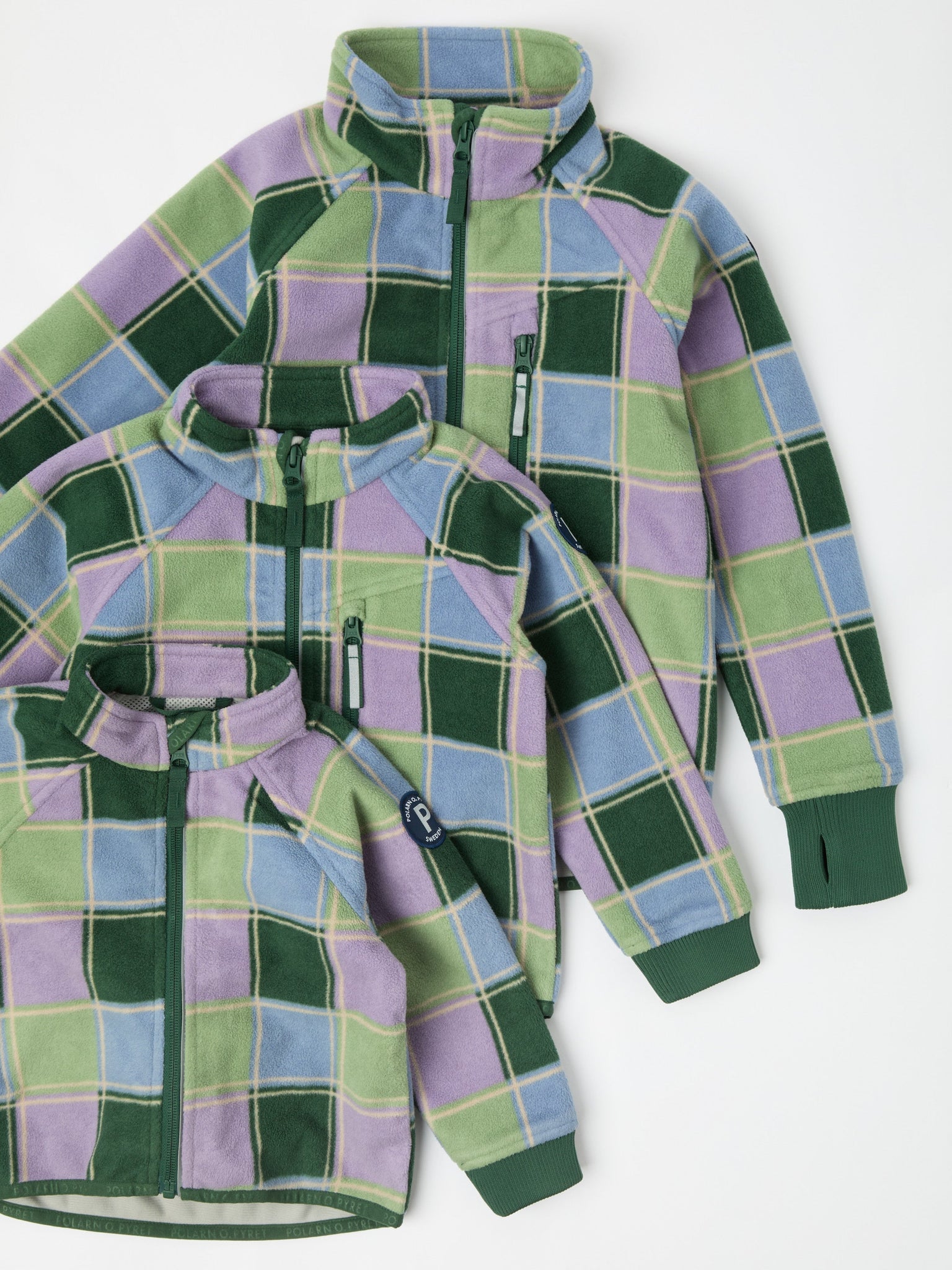 Checked Waterproof Kids Fleece Jacket from the Polarn O. Pyret kidswear collection. Quality kids clothing made to last.