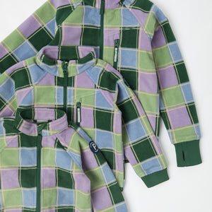 Checked Waterproof Kids Fleece Jacket from the Polarn O. Pyret kidswear collection. Quality kids clothing made to last.