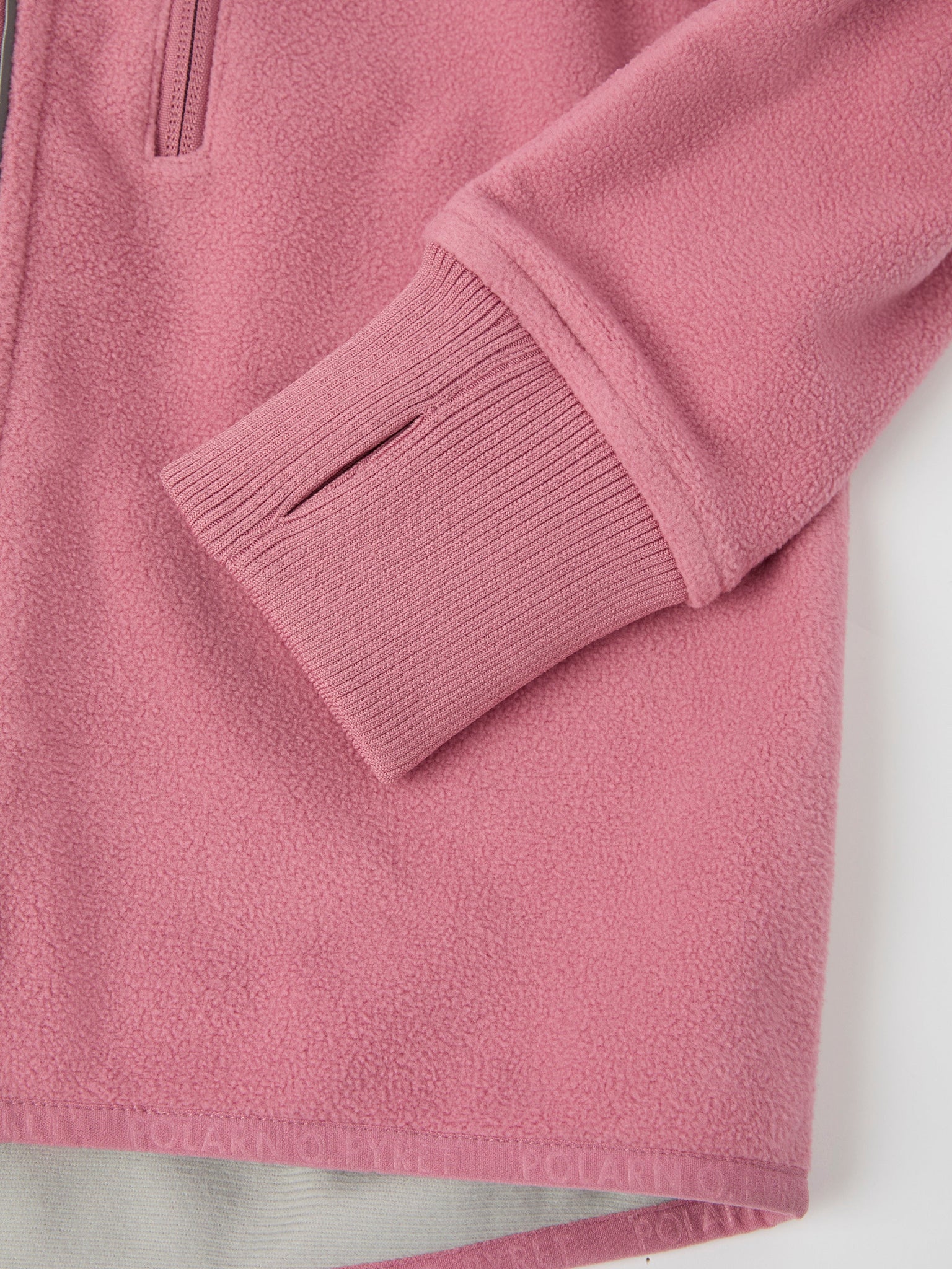 Pink Waterproof Kids Fleece Jacket from the Polarn O. Pyret kidswear collection. Made using ethically sourced materials.