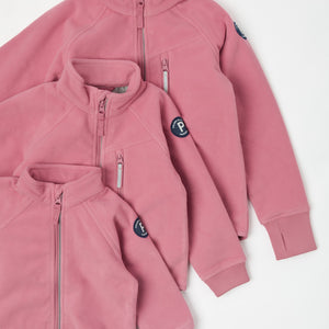 Pink Waterproof Kids Fleece Jacket from the Polarn O. Pyret kidswear collection. Made using ethically sourced materials.