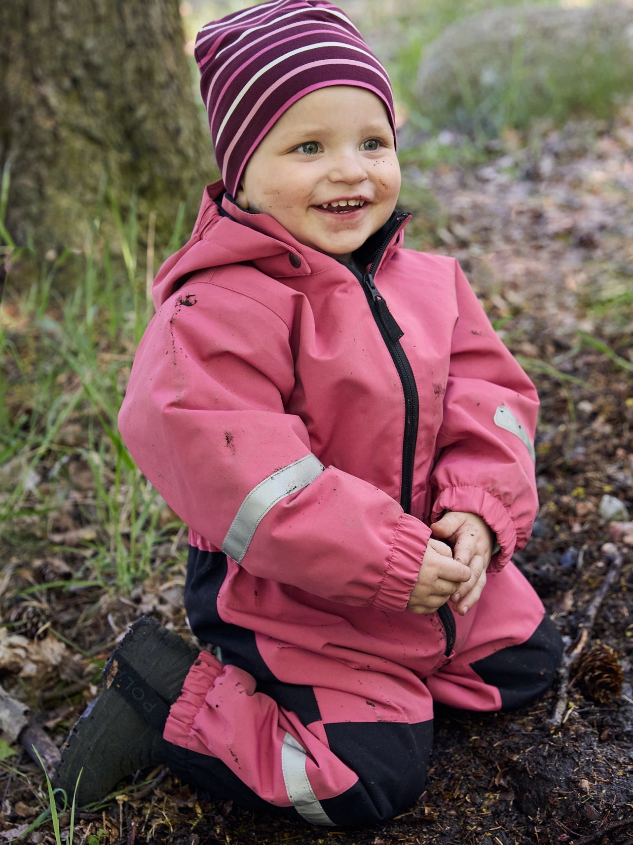 Striped Kids Beanie Hat 2-9y / 52/54