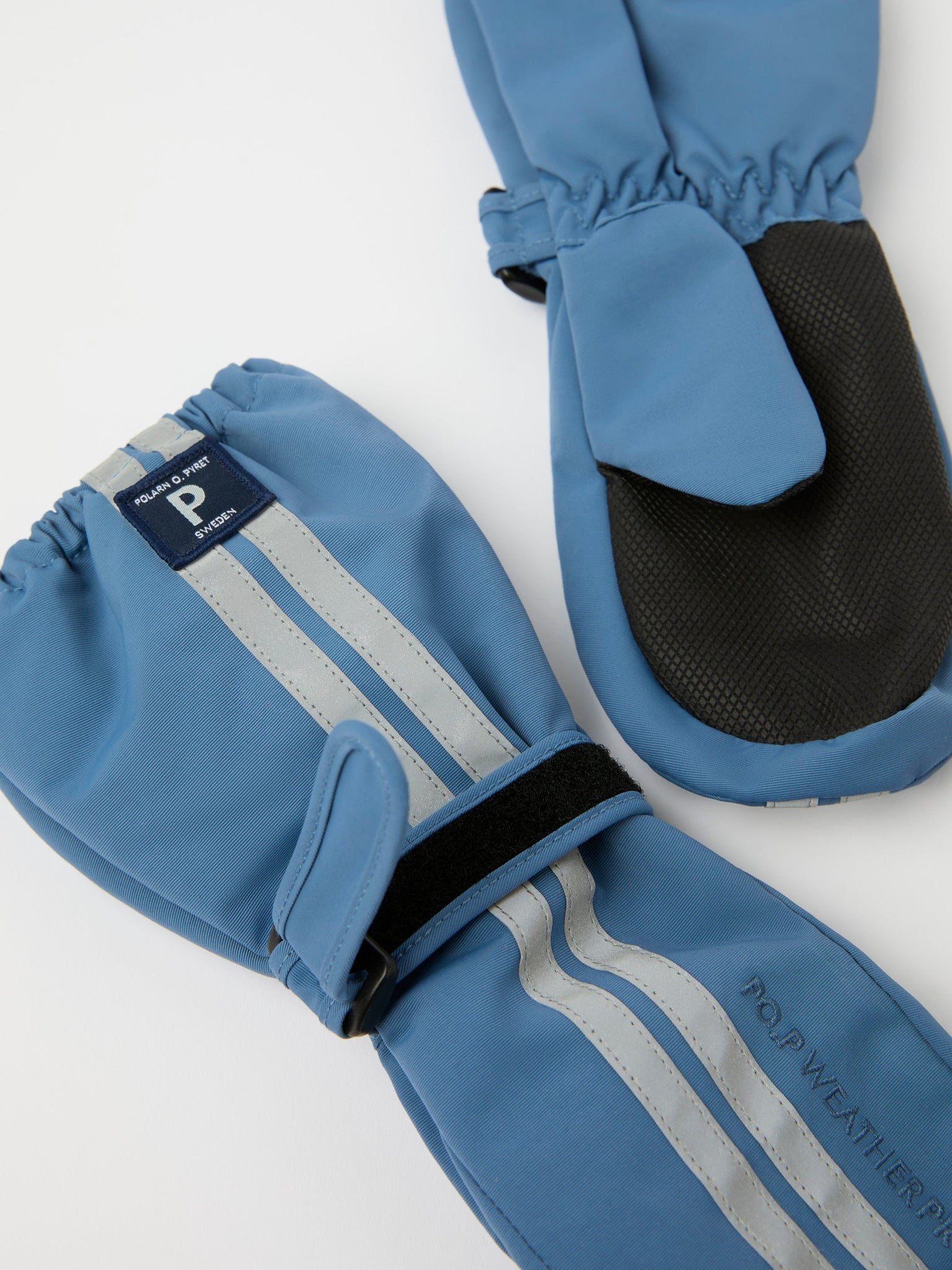 Blue Waterproof Shell Kids Mitten from the Polarn O. Pyret kidswear collection. Made using ethically sourced materials.