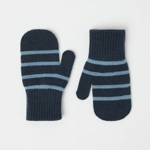 Blue Kids Wool Magic Mittens from the Polarn O. Pyret kidswear collection. Ethically produced kids outerwear.