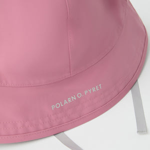 Pink Kids Waterproof Rain Hat from the Polarn O. Pyret kidswear collection. The best ethical kids outerwear.