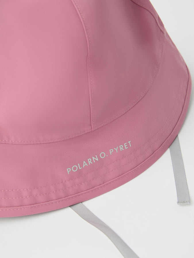 Pink Kids Waterproof Rain Hat from the Polarn O. Pyret kidswear collection. The best ethical kids outerwear.