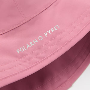 Pink Kids Waterproof Rain Hat from the Polarn O. Pyret kidswear collection. The best ethical kids outerwear.