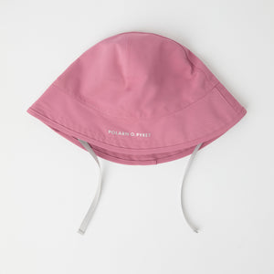 Pink Kids Waterproof Rain Hat from the Polarn O. Pyret kidswear collection. The best ethical kids outerwear.