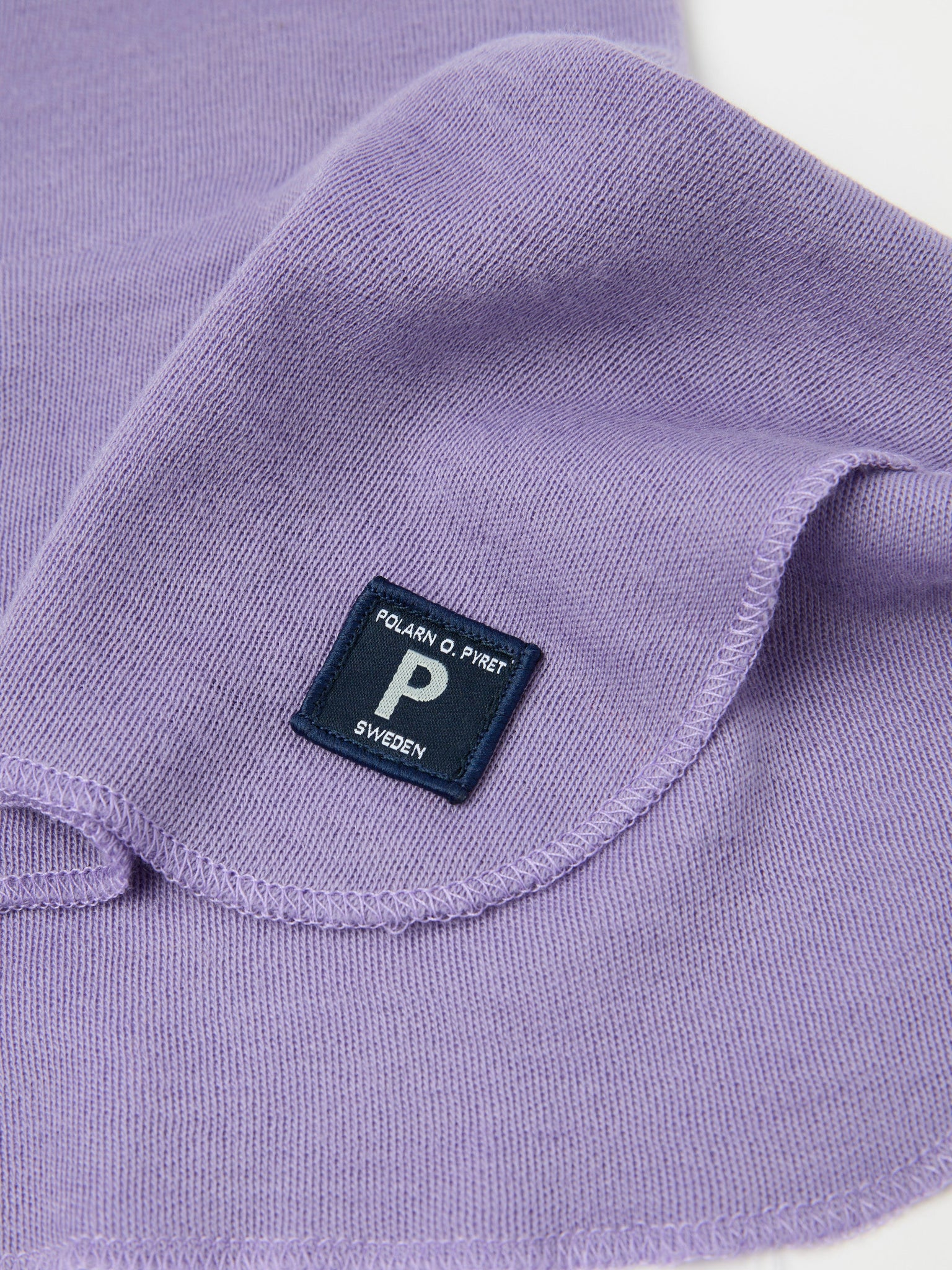 Purple Kids Merino Polo Neck Warmer from the Polarn O. Pyret kidswear collection. Quality kids clothing made to last.