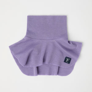 Purple Kids Merino Polo Neck Warmer from the Polarn O. Pyret kidswear collection. Quality kids clothing made to last.