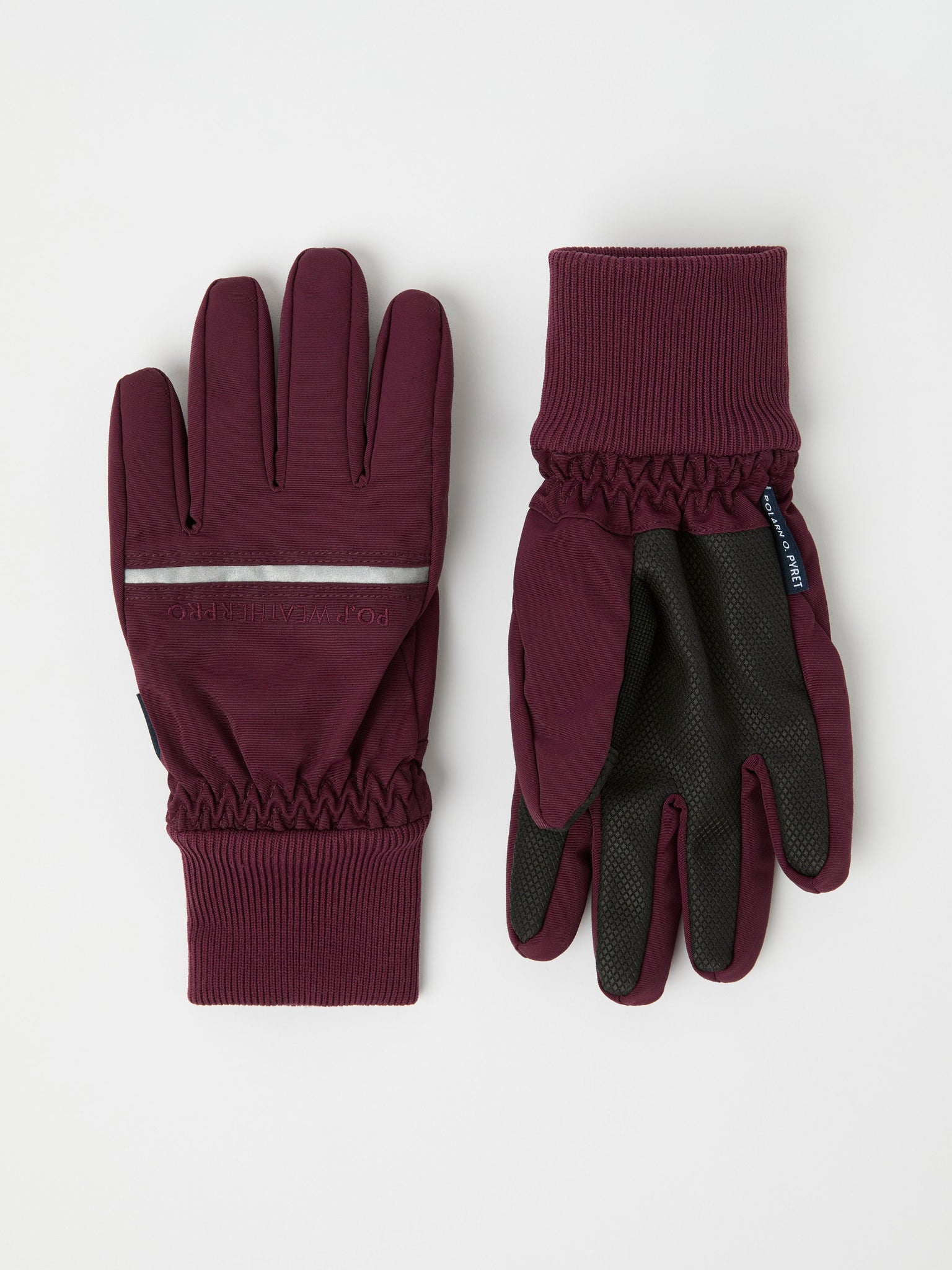 Burgundy Kids Padded Winter Gloves from the Polarn O. Pyret kidswear collection. Quality kids clothing made to last.