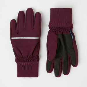 Burgundy Kids Padded Winter Gloves from the Polarn O. Pyret kidswear collection. Quality kids clothing made to last.