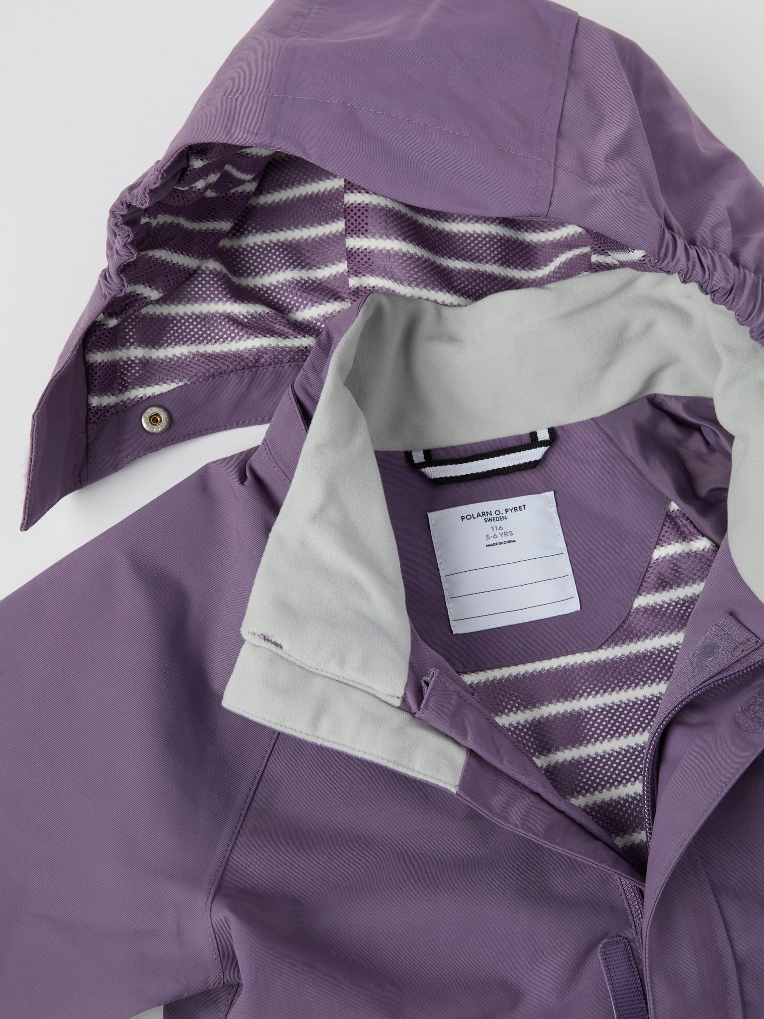 Purple Waterproof Kids School Coat from the Polarn O. Pyret kidswear collection. Quality kids clothing made to last.