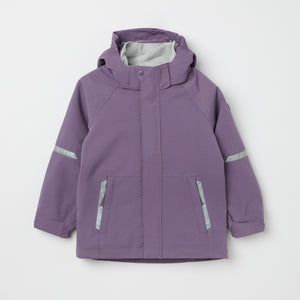 Purple Waterproof Kids School Coat from the Polarn O. Pyret kidswear collection. Quality kids clothing made to last.