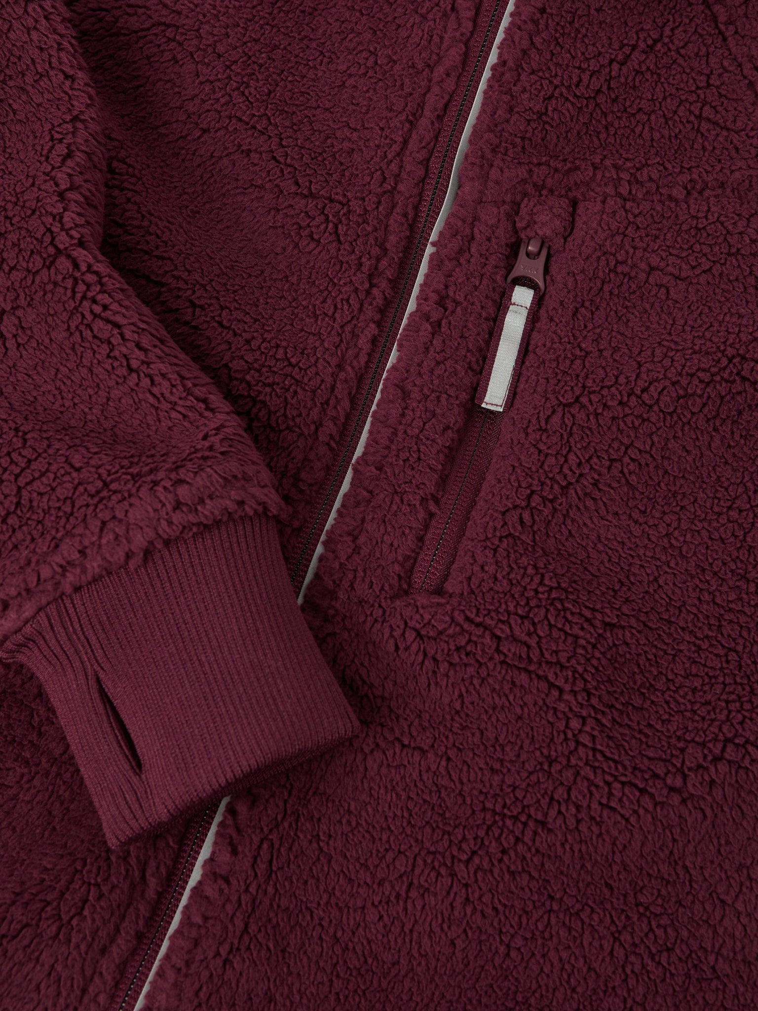 Burgundy Kids Sherpa Fleece Jacket from the Polarn O. Pyret kidswear collection. Ethically produced kids outerwear.