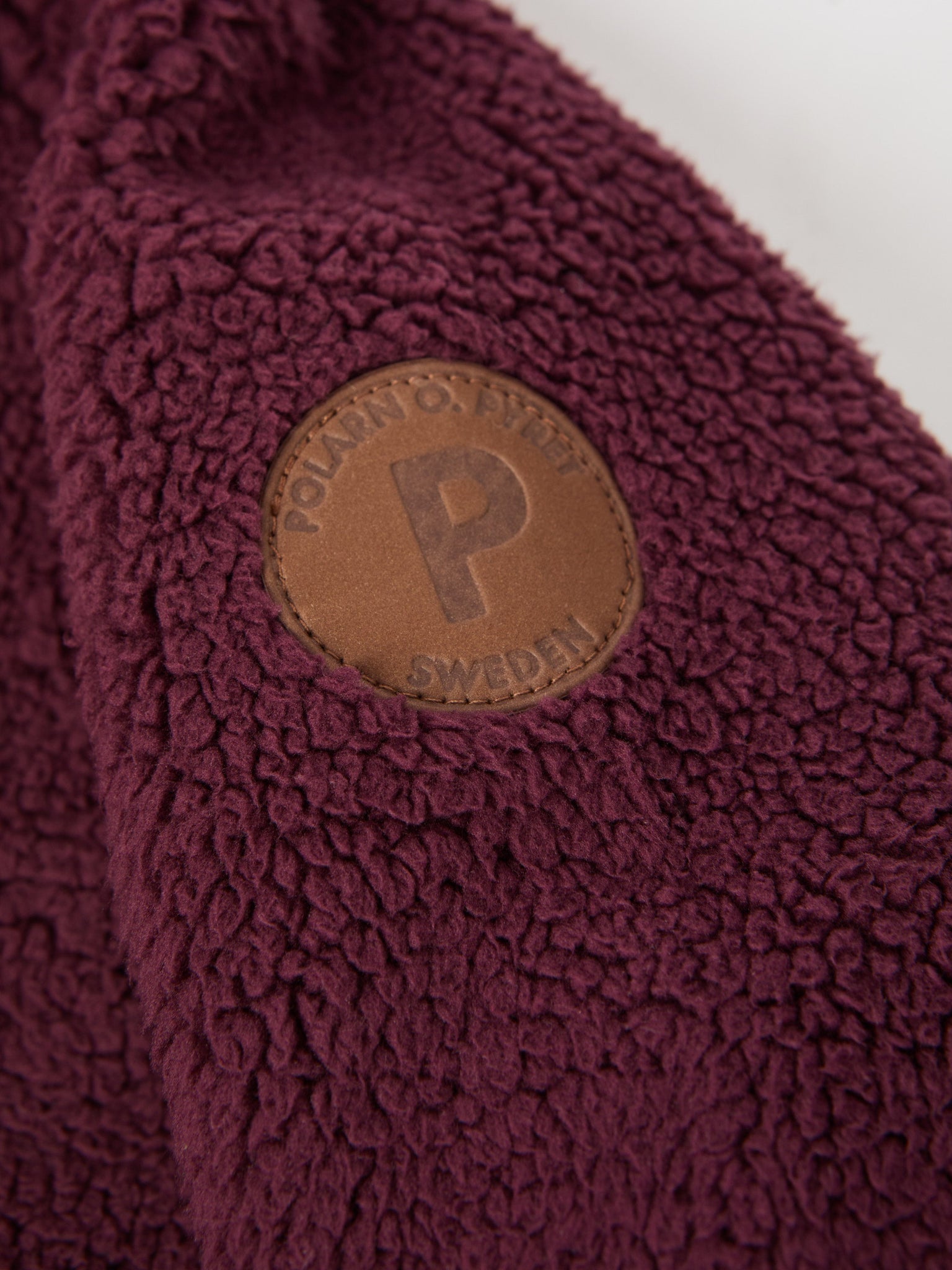 Burgundy Kids Sherpa Fleece Jacket from the Polarn O. Pyret kidswear collection. Ethically produced kids outerwear.