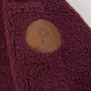 Burgundy Kids Sherpa Fleece Jacket from the Polarn O. Pyret kidswear collection. Ethically produced kids outerwear.