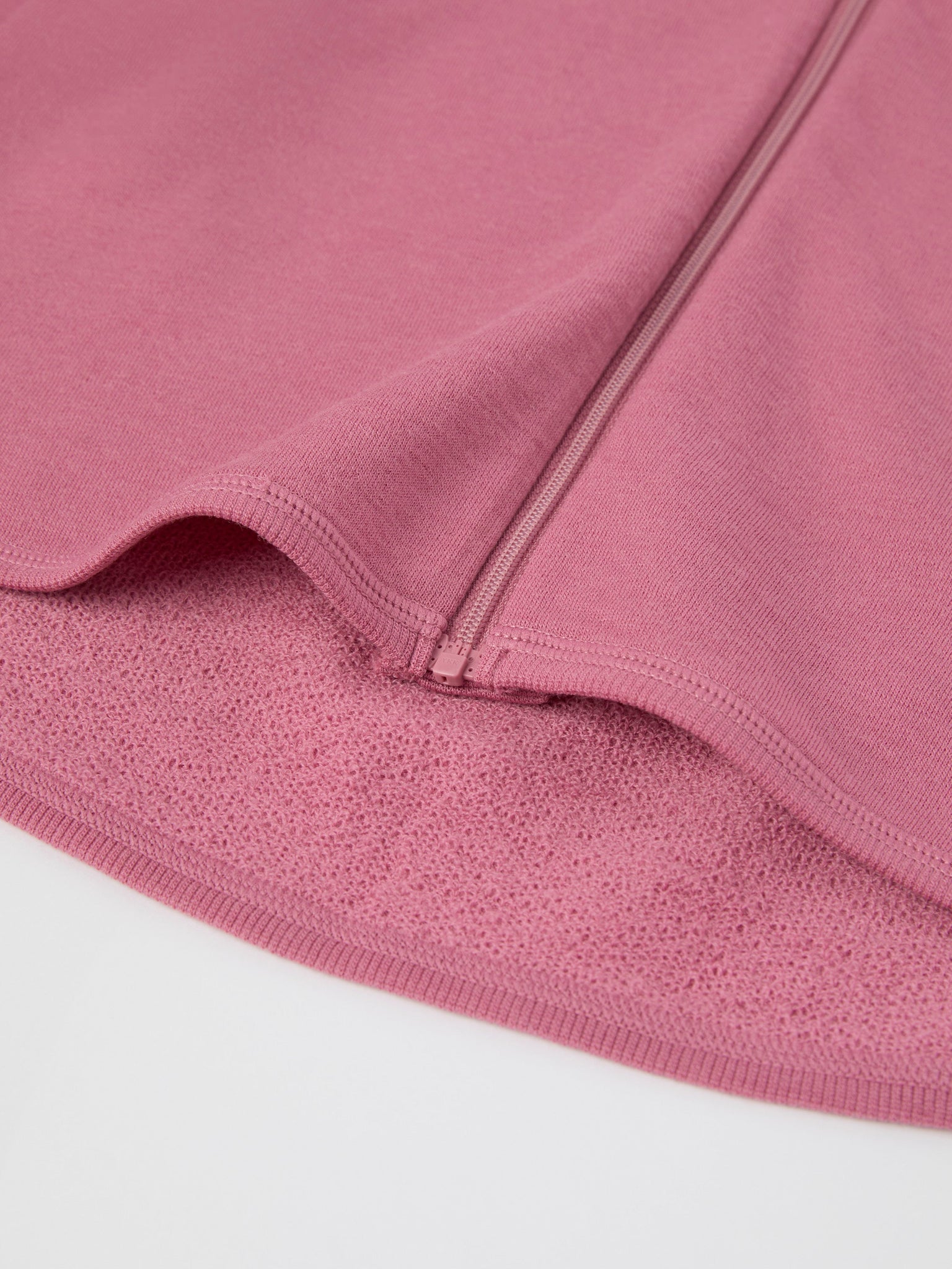 Pink Thermal Terry Merino Kids Zip Top from the Polarn O. Pyret kidswear collection. Made using ethically sourced materials.