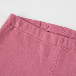 Pink Thermal Terry Merino Kids Long Johns from the Polarn O. Pyret kidswear collection. Ethically produced kids outerwear.