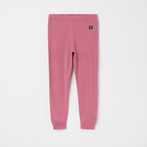 Pink Thermal Terry Merino Kids Long Johns from the Polarn O. Pyret kidswear collection. Ethically produced kids outerwear.