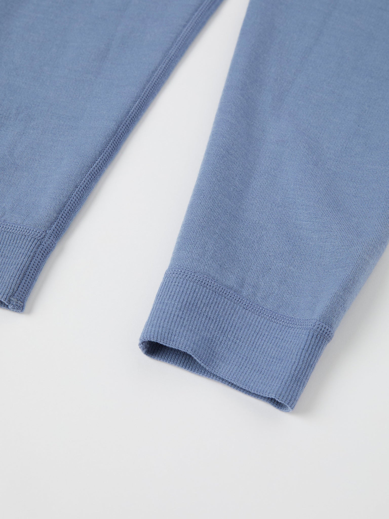 Blue Thermal Terry Merino Kids Long Johns from the Polarn O. Pyret kidswear collection. Made using ethically sourced materials.