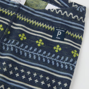 Blue Nordic Thermal Merino Kids Leggings from the Polarn O. Pyret kidswear collection. Ethically produced kids outerwear.